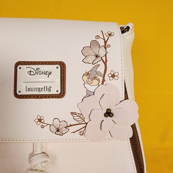 Loungefly Disney Bambi Thumper Cherry Blossom Floral Flap Sack Mini Backpack main image 13